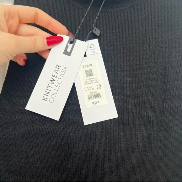 Dynamite Mock Neck Ribbed Mini Dress - Picture 8 of 8